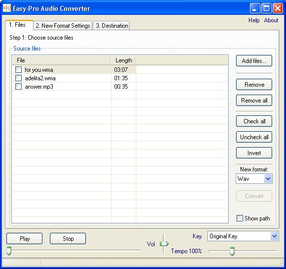 Windows 7 Easy-Pro  Audio Converter 1.3 full