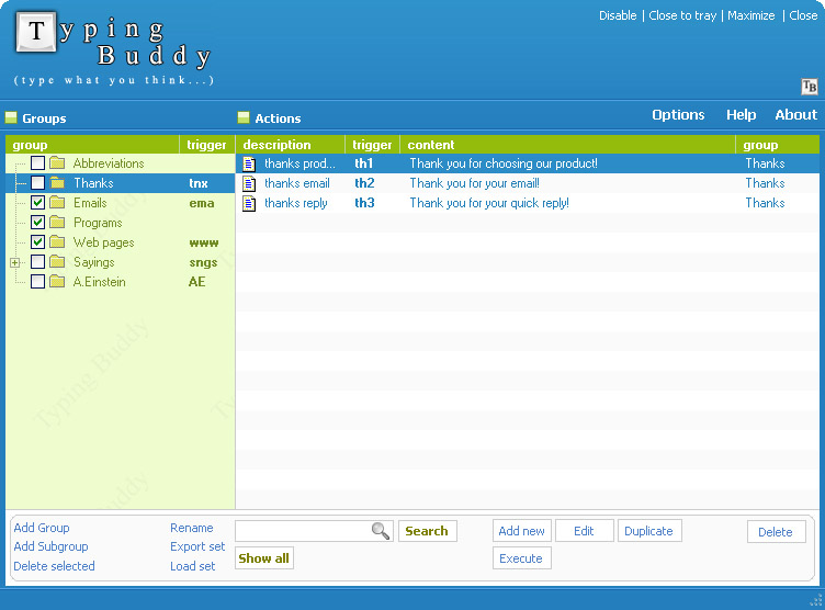 autotext-Typing Buddy screenshot